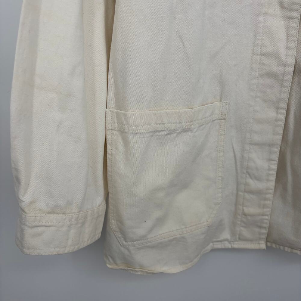 World Market Women's Ecru Beige Boyfriend Jacket with Pockets Size L/XL - Picture 5 of 7